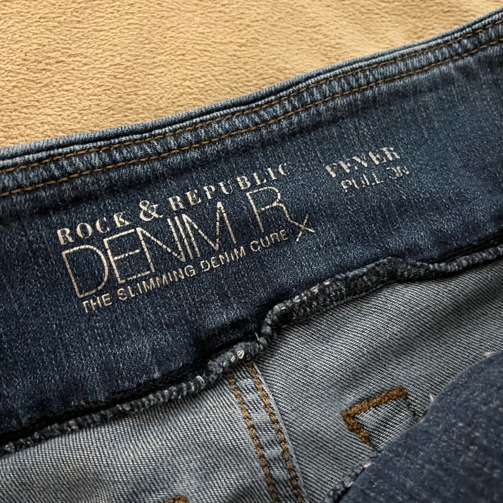 Rock & Republic Fever Denim Rx Slimming Pull On Skinny Jeans - Picture 9 of 10